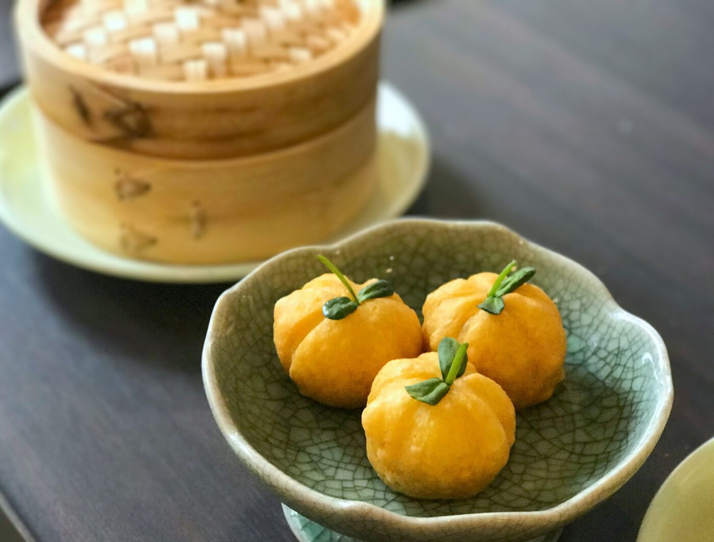 Do you prefer to order with Instagram in mind? The crispy fried duck-and-pumpkin puff (it will remind you of a taro puff but with a smooth exterior instead of a rough one) is the obvious choice.