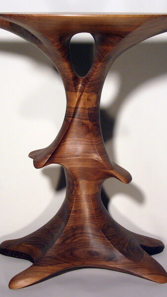 Michaelwilson hallway console in stack laminated walnut fvdbpb