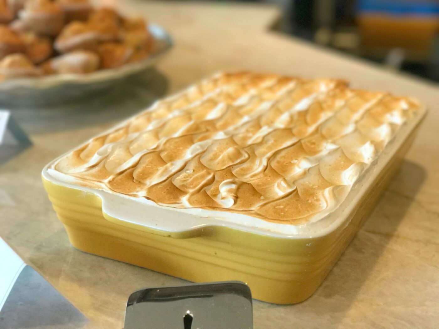 The chocolate tres leches doesn't need a topping of bruléed meringue, but we didn't protest.