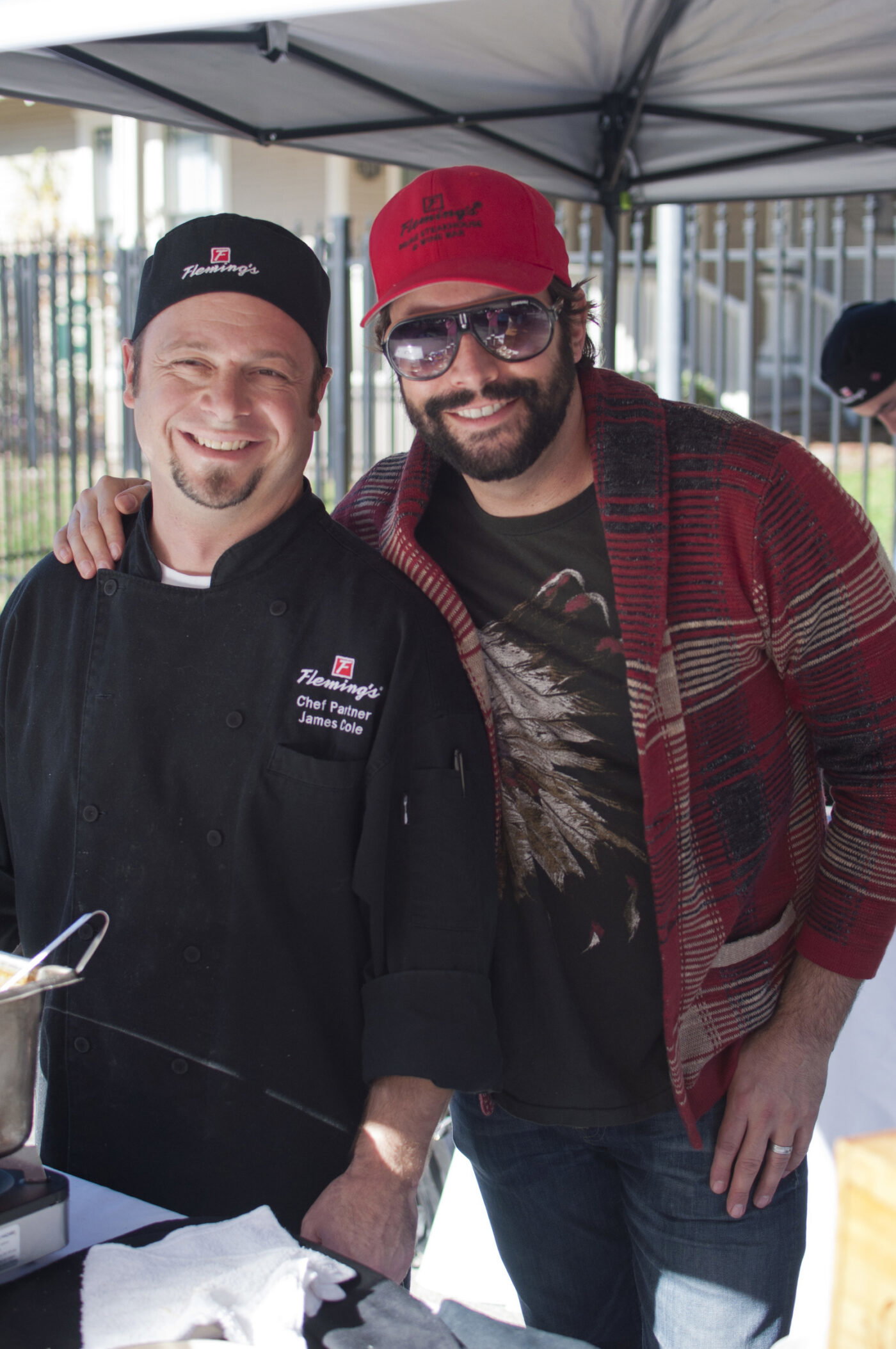 Fleming's chef James Cole, left, won the Peoples' Choice award and tied with Haven for Best Gumbo.