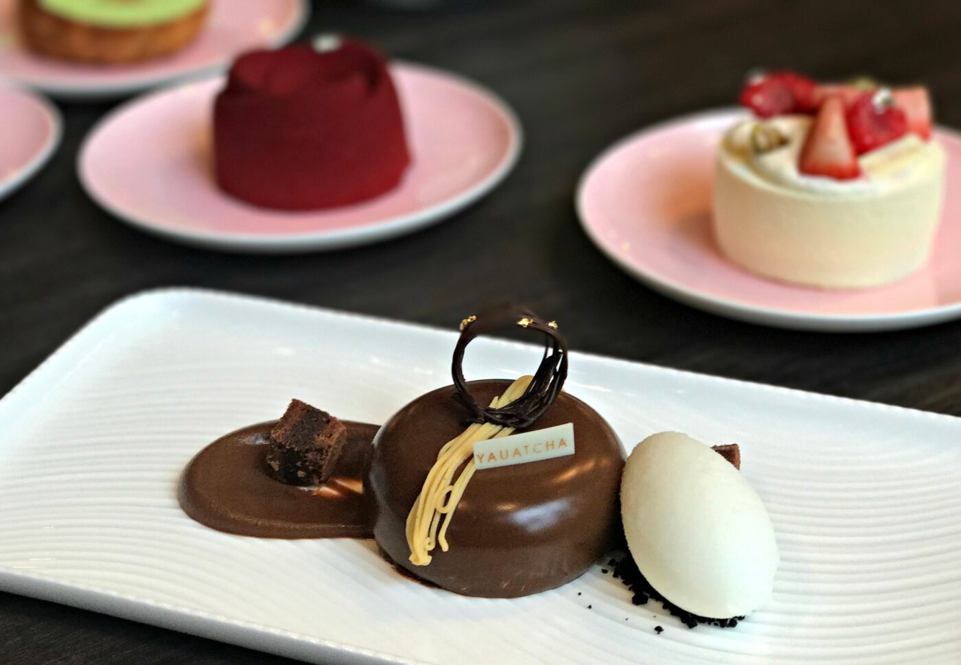 How many kinds of chocolate can you handle? The Chocolate Pebble ($12) made us lose count. The chocolate mousse tart, made using single-origin Alto el Sol chocolate, has a liquid center that oozes into a pool of... chocolate that holds a tiny brownie. There's caramelized white chocolate, too.