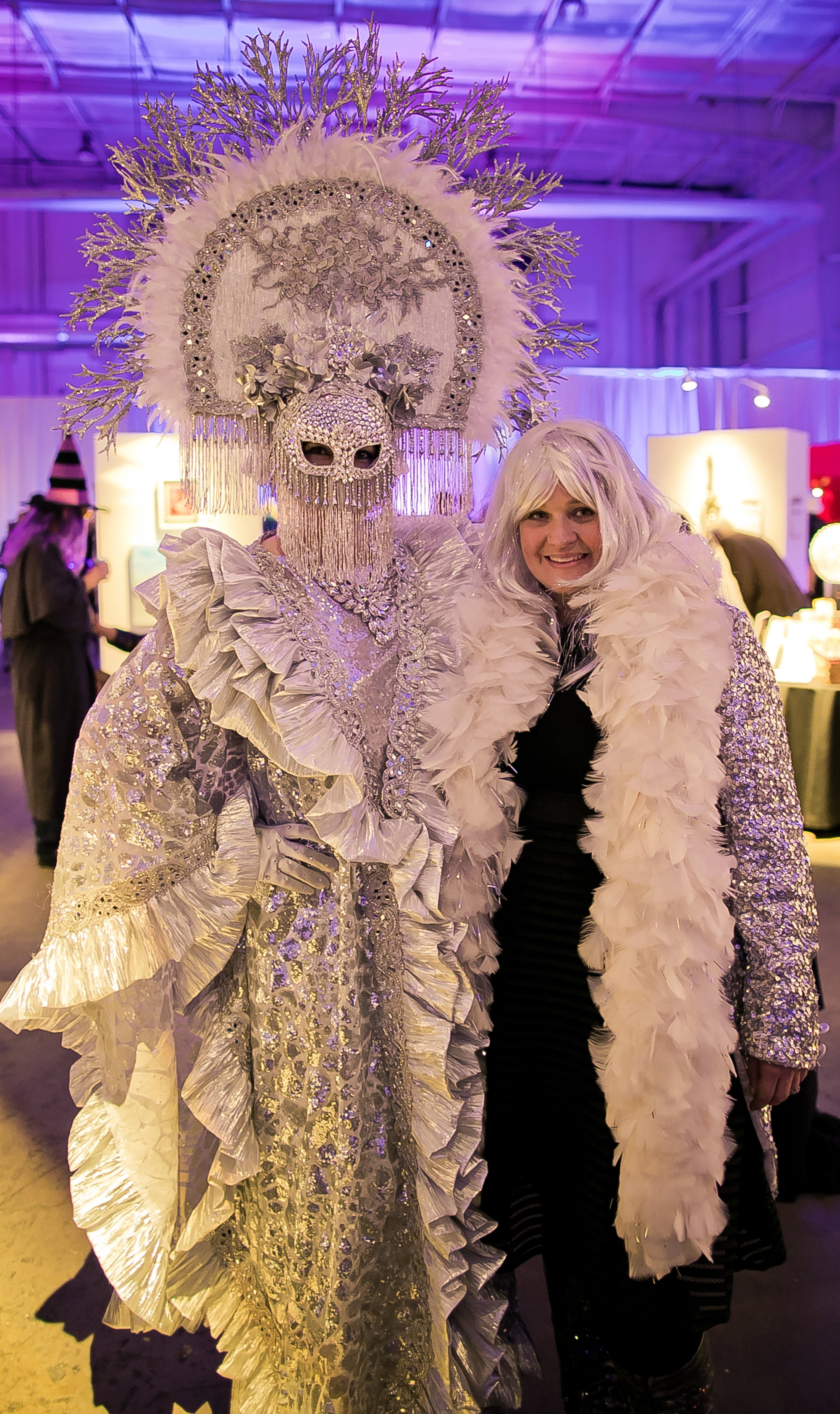 Artist and costume designer Kasi Kubiak and Fresh Arts executive director Marci Dallas