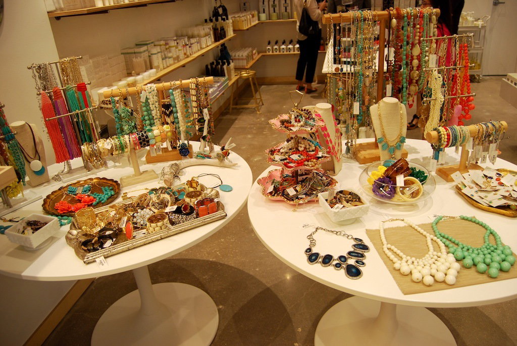 The extensive jewelry selection